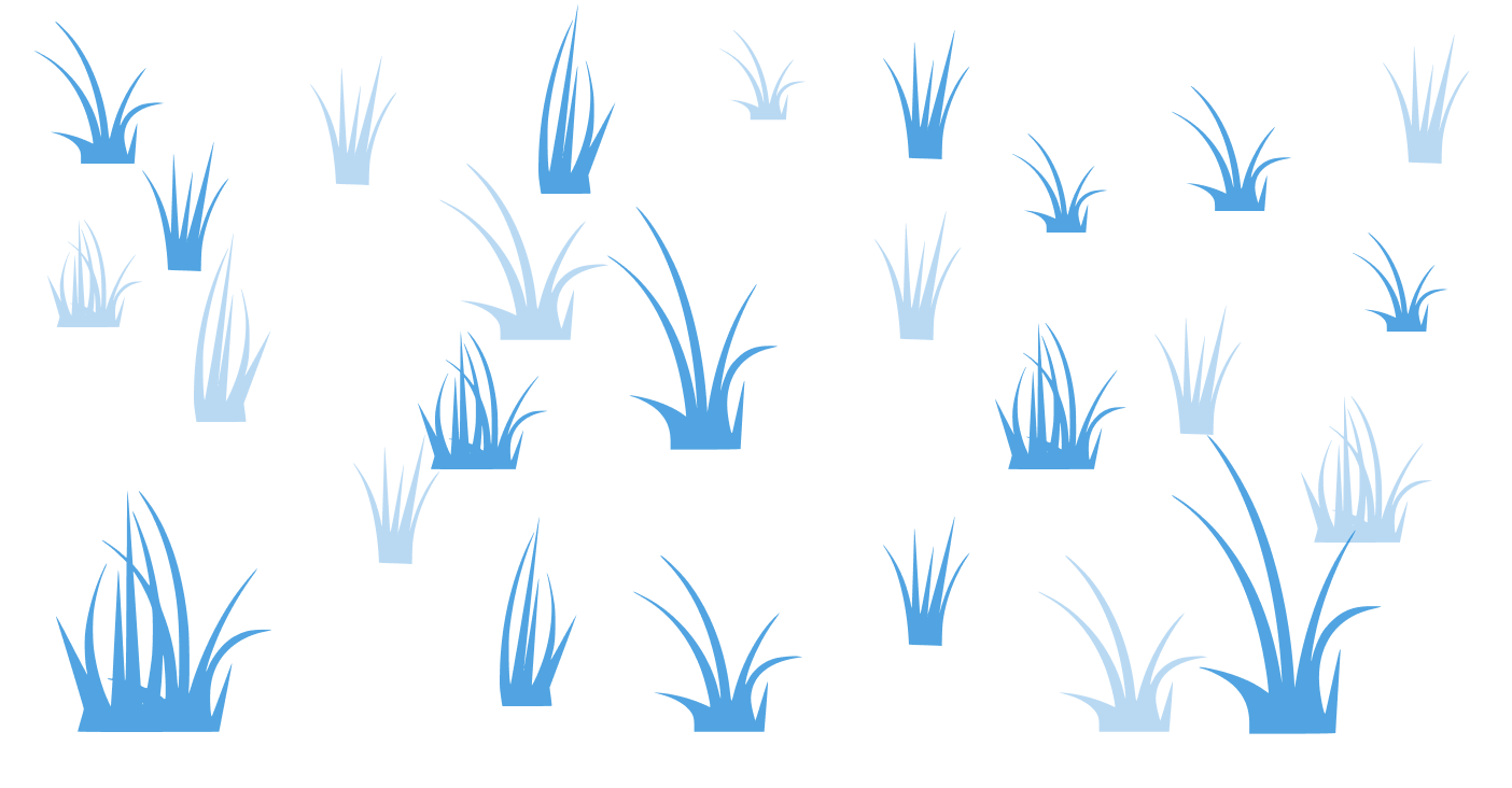 Desenho de campo com gramas espalhadas